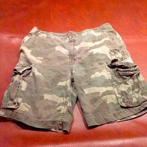 Army Fatigue Ripped Shorts